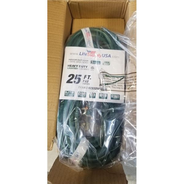 25 FEET GREEN EXTENSION CORD 12AWG