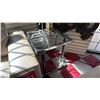 Image 2 : MODERN 3-PC METAL & GLASS TABLE SET; INCLUDING; COFFEE TABLE & (2) END TABLES