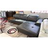 Image 2 : 2-PC LEATHER SECTIONAL SOFA WITH CHAISE & DRAWER