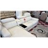 Image 2 : MAZARIAN 4-PC LEATHER SECTIONAL SOFA WITH CHAISE. ELECTRIC RECLINER & ADJUSTABLE HEADRESTS