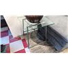 Image 2 : 3-PC METAL & GLASS TABLE SET INCLUDING; COFFEE TABLE & (2) END TABLES