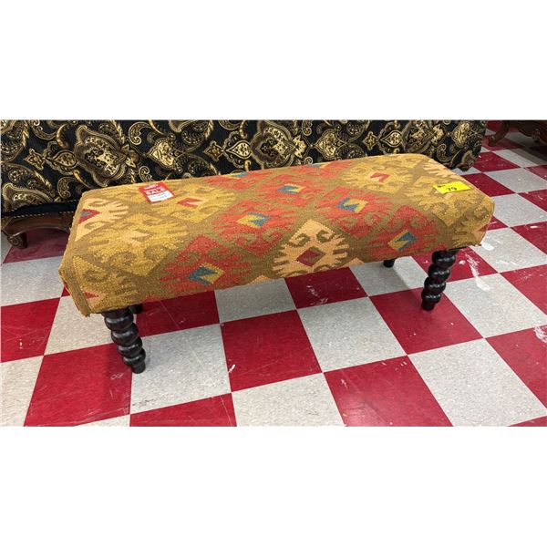 PATTERNED FABRIC BENCH