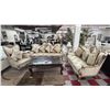 Image 1 : 3-PC FABRIC VICTORIAN STYLE SOFA SET INCLUDING; SOFA, LOVESEAT & LOUNGE CHAIR