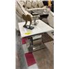 Image 2 : MODERN CHROME & GRANITE TOP END TABLE WITH TABLE DECOR CONTENTS