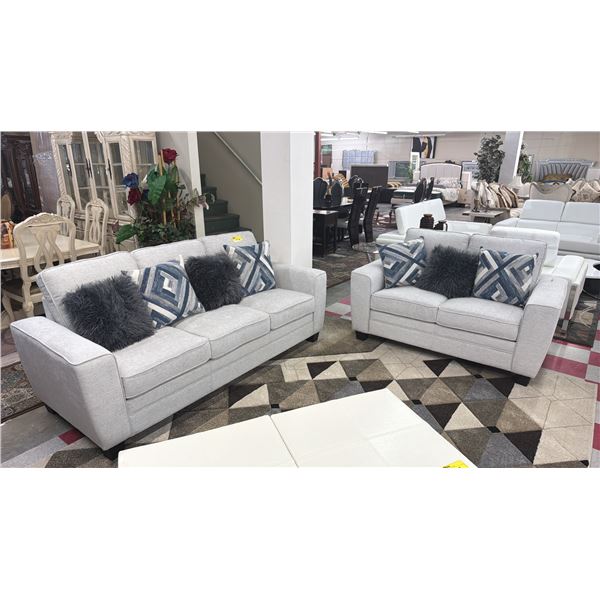 2-PC FABRIC SOFA SET INCLUDING; SOFA & LOVESEAT