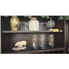 Image 3 : MODERN WOOD BUFFET & HUTCH WITH ASSORTED CONTENTS