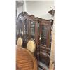 Image 4 : 9-PC DINING SET INCLUDING; DINING TABLE & 6 CHAIRS WITH GLASS FRONT BUFFET & HUTCH & TABLE DECOR