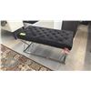 Image 1 : MODERN CHROME BASE TUFTED FABRIC BENCH