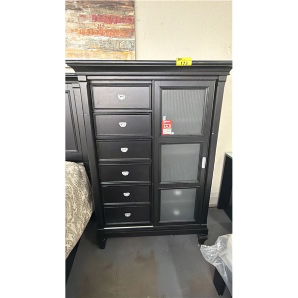 MODERN 6-DRAWER 1-DOOR HIGHBOY DRESSER