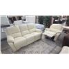 Image 1 : LEATHER RECLINING SOFA & RECLINING CHAIR