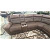 Image 3 : 6-PC FABRIC SECTIONAL SOFA WITH RECLINING END CHAIRS