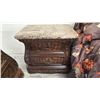 Image 4 : FAUX GRANITE TOP HIGHBOY DRESSER WITH MIRROR & PAIR OF NIGHT STANDS