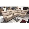 Image 1 : 5-PC LEATHER SECTIONAL SOFA WITH ELECTRIC RECLINING END CHAIRS & CUPHOLDERS