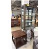Image 1 : GLASS DISPLAY CABINET, SIDE TABLE & NIGHT STAND