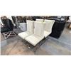 Image 1 : SET OF 4 CHROME BASE FABRIC DINING CHAIRS