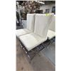 Image 2 : SET OF 4 CHROME BASE FABRIC DINING CHAIRS