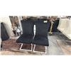 Image 2 : PAIR OF BLACK FABRIC DINING CHAIRS
