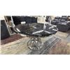 Image 2 : ROUND CHROME BASE FAUX MARBLE TOP TABLE