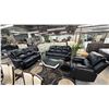 Image 1 : 3-PC LEATHER ELECTRIC RECLINING SOFA SET INCLUDING; SOFA, LOVESEAT & LOUNGE CHAIR