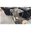 Image 2 : MODERN GLASS TOP SIDE TABLE