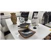 Image 1 : ASSORTED TABLE DECOR INCLUDING; VASES, FRUIT DISHES & MORE