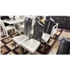 Image 1 : SET OF 4 LEATHER SPLIT BACK DINING CHAIRS