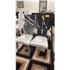 Image 2 : SET OF 4 LEATHER SPLIT BACK DINING CHAIRS