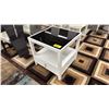 Image 1 : MODERN WOOD & IN-LAID GLASS 1-DRAWER SIDE TABLE