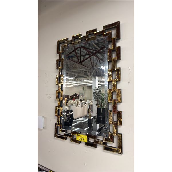 ORNATE FRAMED BEVELED MIRROR