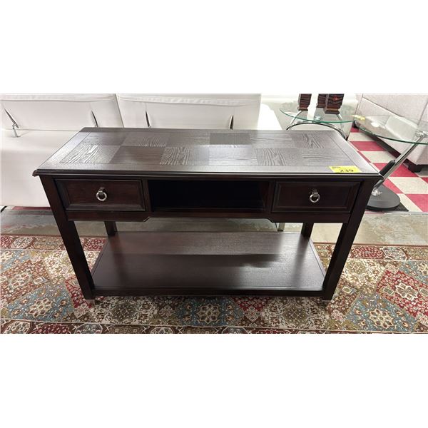 2-DRAWER WOOD HALL TABLE (COSMETIC DAMAGE)