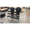 Image 1 : PAIR OF CHROME & LEATHER WING BACK DINING CHAIRS