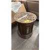 Image 1 : ROUND WOOD FAUX GRANITE TOP END TABLE