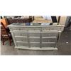Image 1 : MODERN 12-DRAWER MIRROR TOP DRESSER (MIRROR DAMAGED)