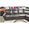 Image 3 : 6-PC LEATHER SECTIONAL SOFA WITH ELECTRIC RECLINING END CHAIRS, CUPHOLDERS & STORAGE