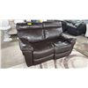 Image 1 : LEATHER ELECTRIC RECLINING LOVESEAT
