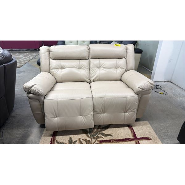 LEATHER ELECTRIC RECLINING LOVESEAT