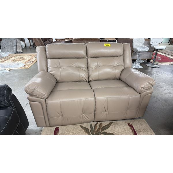 LEATHER ELECTRIC RECLINING LOVESEAT