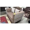 Image 2 : MODERN FABRIC LOVESEAT WITH THROW PILLOWS