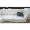 Image 2 : 3-PC STUDDED LEATHER SECTIONAL SOFA
