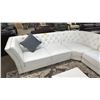 Image 3 : 3-PC STUDDED LEATHER SECTIONAL SOFA