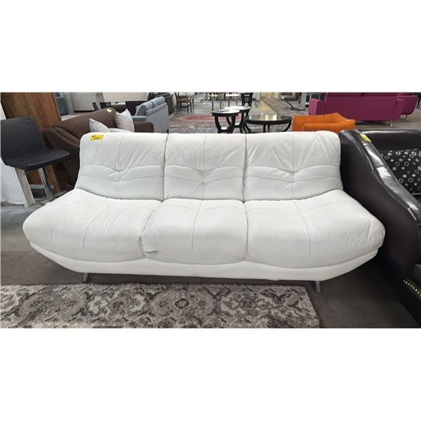 LEATHER SOFA (TEAR IN CUSHION)