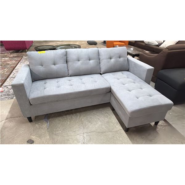 2-PC TUFTED FABRIC SECTIONAL SOFA WITH CHAISE