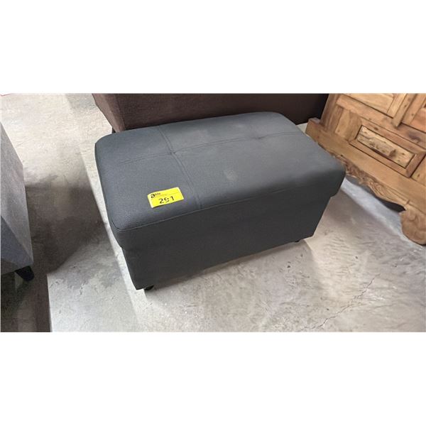 FABRIC STORAGE OTTOMAN WITH THROW PILLOW CONTENTS