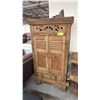 Image 1 : ORNATE STAINED WOOD CABINET
