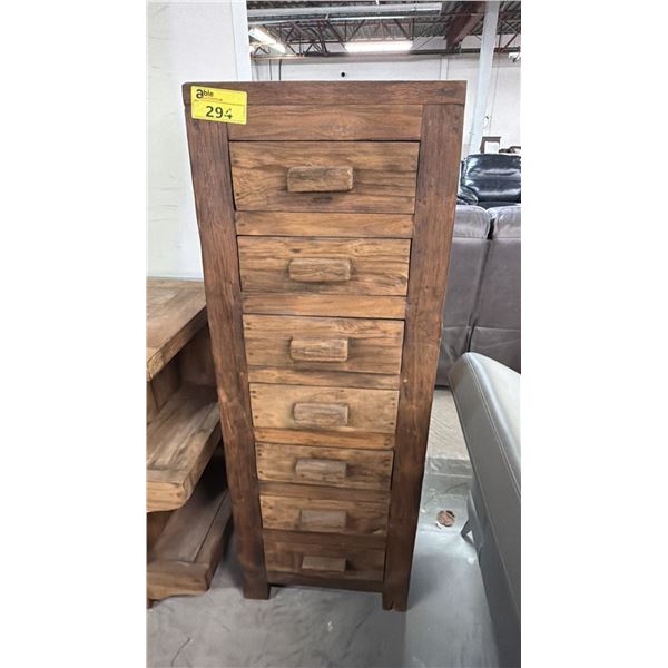 ORNATE STAINED WOOD 7-DRAWER DRESSER