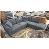Image 1 : 2-PC FABRIC SECTIONAL SOFA WITH THROW PILLOWS