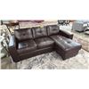 Image 1 : 2-PC LEATHER SECTIONAL SOFA WITH CHAISE