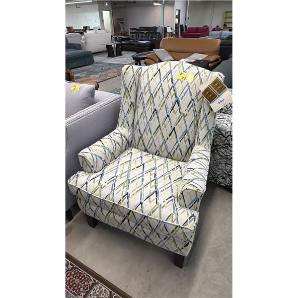 BEST HOME FURNISHINGS PATTERNED FABRIC LOUNGE CHAIR
