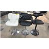 Image 1 : (3) ASSORTED ADJUSTABLE BAR CHAIRS