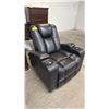 Image 2 : ELECTRIC LEATHER RECLINER WITH CUPHOLDERS & STORAGE